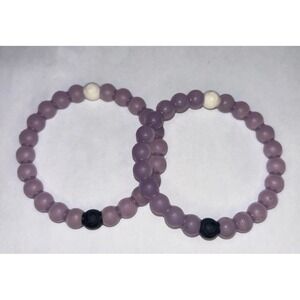 2 Lokai Purple Bracelets  6.5"